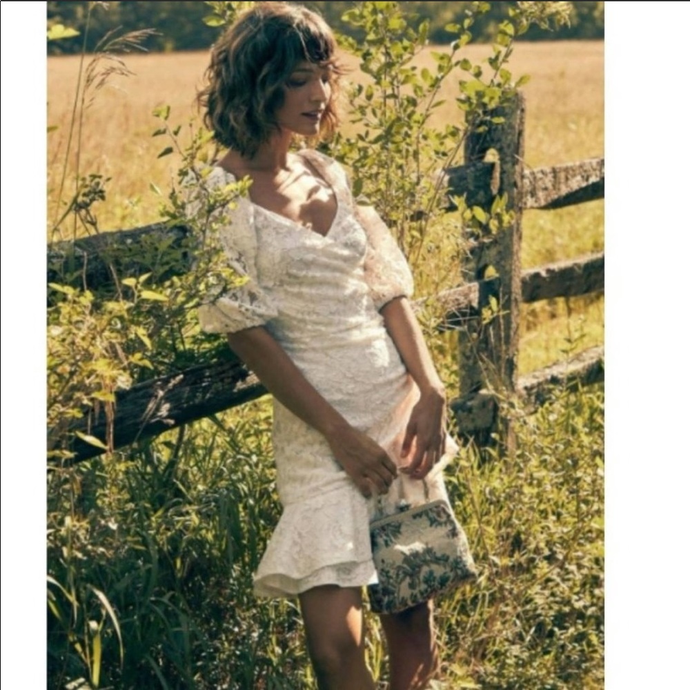 BHLDN Sachin & Babi Caitli White Lace Dress